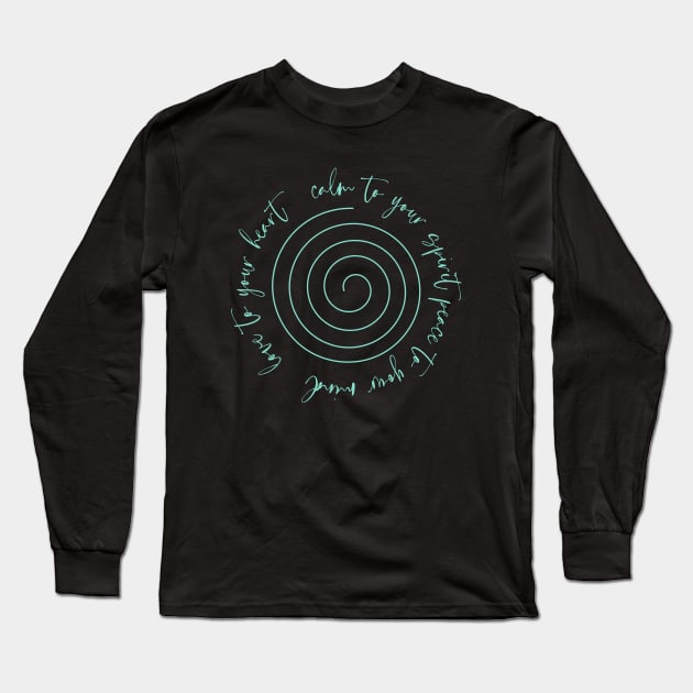 The spiral cycle of life, death and rebirth Long Sleeve T-Shirt by FlyingWhale369